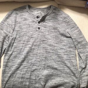 American rag gray long sleeve henley